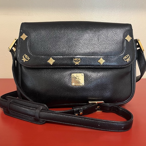 MCM Bags Mcm Black Leather Crossbody Shoulder Bag Poshmark